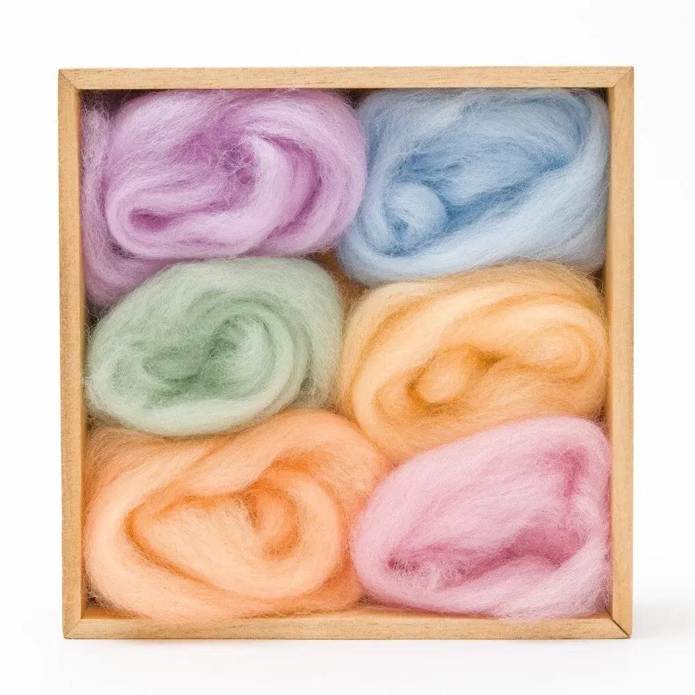 Craft Supplies, Art & School, Woolpets, Wool Roving, Set, Spring, 893355